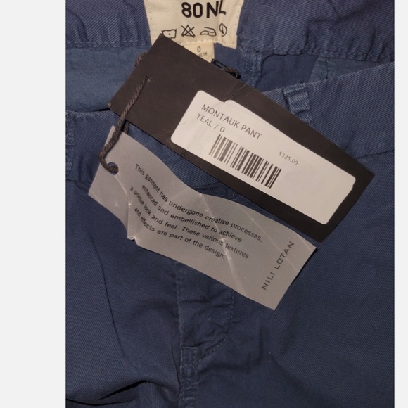 Nili Lotan Montauk Pants Teal Blue New with tags $325 - Picture 6 of 13
